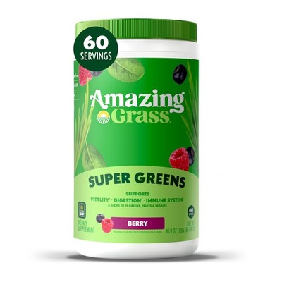 Greens Blend Superfood: Super Greens Powder Smoothie Mix with Spirulina, Chlo...