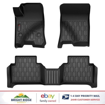 TPE Floor Liners for 2023-2026 GMC Canyon Crew Cab, Black All Weather Mats