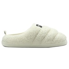 PUMA Sherpa Logo Scuff Mens Off White Casual Slippers 384943-01