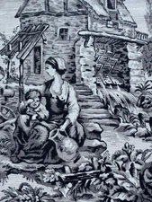 Kravet Pierre Deux Aumont Noir USA Designer Fabric Remnant 24 x 24"