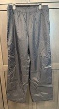 Columbia Omni-Tech Men Rain Pants Large Black Waterproof Breathable Pull On NEW