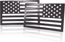 American Flag Magnet Decal 2 Pack 6.1 X 3.7 Inch For Carstrucks Black