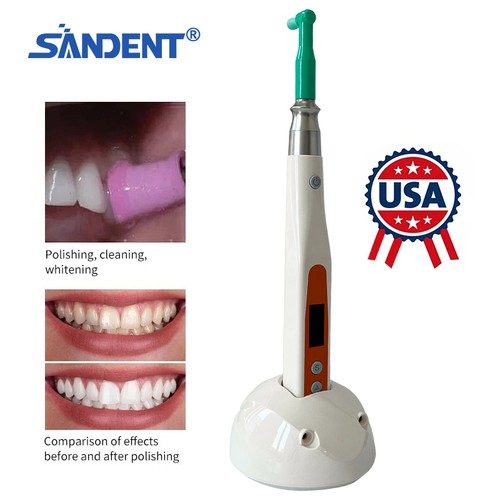Dental Cordless Brushless Polishing Hygiene Prophy Handpiece +2 Prophy Angles - Picture 9 of 23