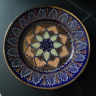 Superbe assiette HB quimper f.176 D708 PH décors à l'or très bon état