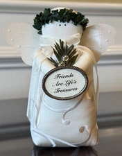 Hearts & Ivy Collection Ivory Angel -  7" Holiday Christmas Handmade Retired