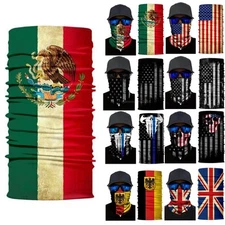 National Flag Neck Gaiter Face Scarf Tube Bandana Fishing Balaclava Headband UV