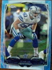2014 Topps Plusar Blue Wave Chrome Card Of Sean Lee #90