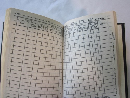 1970's US Navy Pilot Flight Log Book - Green Lettering OPNAFORM 3760-31 Unused