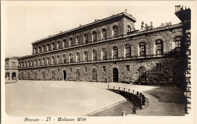 Vintage Firenze Palazzo Pitti Italy Real Photo Postcard by Traldi