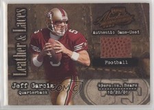 2002 Playoff Absolute Memorabilia Leather and Laces Football Jeff Garcia 15wb