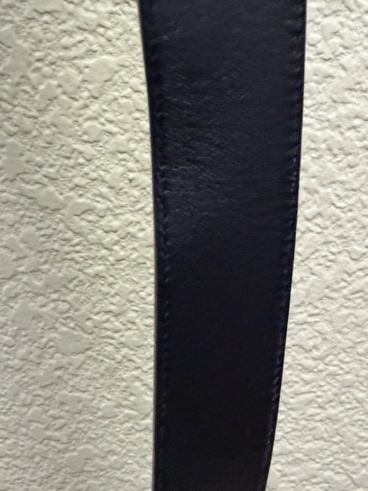 Cinturón Gucci GG Flor PVC Cuero Hebilla Plateada Azul Floral Talla 90/36 Foto 3 de 4