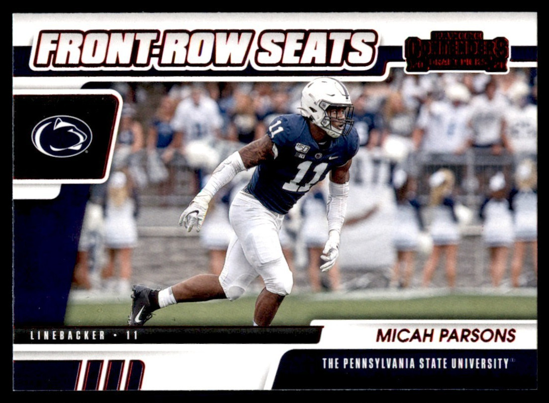 Micah Parsons Panini Contenders Draft Picks Front-Row Seats #3 Red