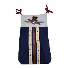 Lambs  Ivy Baby Aviator Diaper Stacker Bear Planes 11"x20.5"