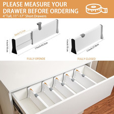 Set Di 4 Divisori Regolabili In Plastica Per Cassetti Per Cucina Camera Da Letto Cassettiera Armadio Ufficio Lunghi 38 542 Cm 63541644