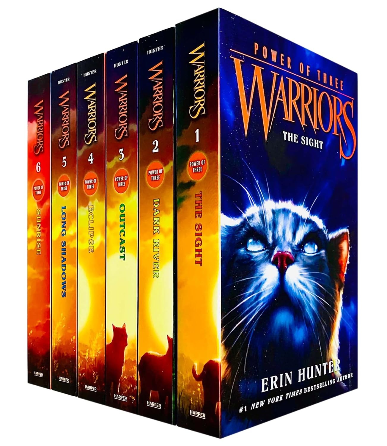 Warrior Cats Series 3 Power of Three 6 Books Collection Set By Erin Hunter
