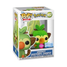 Funko Pop! Pokemon - Grookey / Chimpep (Flocked) #957 | Vinyl Exclusive Figure
