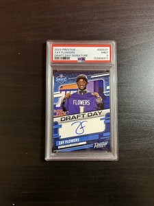 2023 Panini Prestige #DDS-ZF Zay Flowers Draft Day Signatures Psa 9 Pop 3