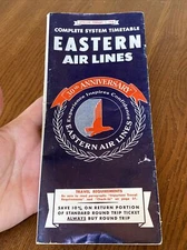 Vtg 1958 Eastern Air Lines Complete System Timetable Booklet 30th Anniversary