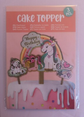 Einhorn Einhörner Cake Topper Kuchendekoration Kindergeburtstag Geburtstag neu