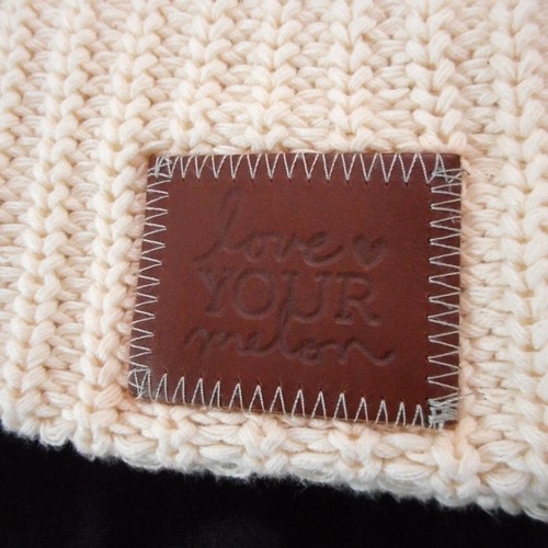 Love Your Melon Knit Beanie Hat Cap 100% Cotton Cream Off-white USA Made - Picture 3 of 5