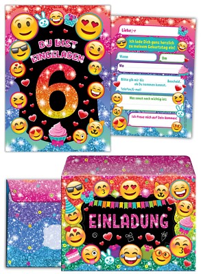 Geburtstag sechste Kindergeburtstag Einladungen Umschlag Einladungskarten 6 Geburtstag sechste Kindergeburtstag Einladungen Umschlag Einladungskarten 6