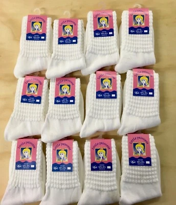 LITTLE PRINCESS Irish Dance Socks 12 pairs Poodle Bobble Design UK manufactured Free UK postage