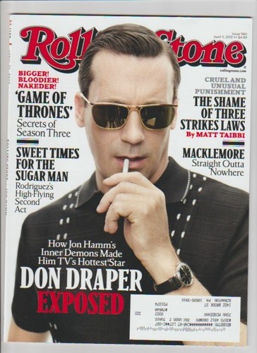 DON DRAPER JON HAMM'S ISSUE # 1180 APRIL 11, 2013 ROLLING STONE MAGAZINE