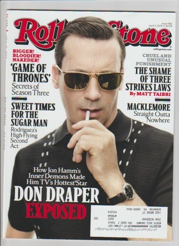 DON DRAPER JON HAMM'S ISSUE # 1180 APRIL 11, 2013 ROLLING STONE MAGAZINE  - Afbeelding 1 van 2