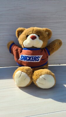VTG 1987 Snickers Plush 16'' Chums Chomper Stuffed Teddy Bear Toy Heartline 