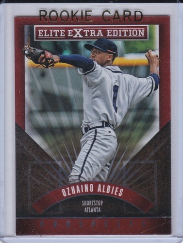 OZZIE ALBIES ROOKIE CARD Atlanta Braves ELITE EXTRA EDITION PROSPECT Baseball RC - 第 1/2 張圖片