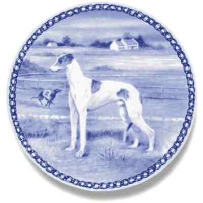 Greyhound windhund  Porzellan teller figur hund  dish dog plates