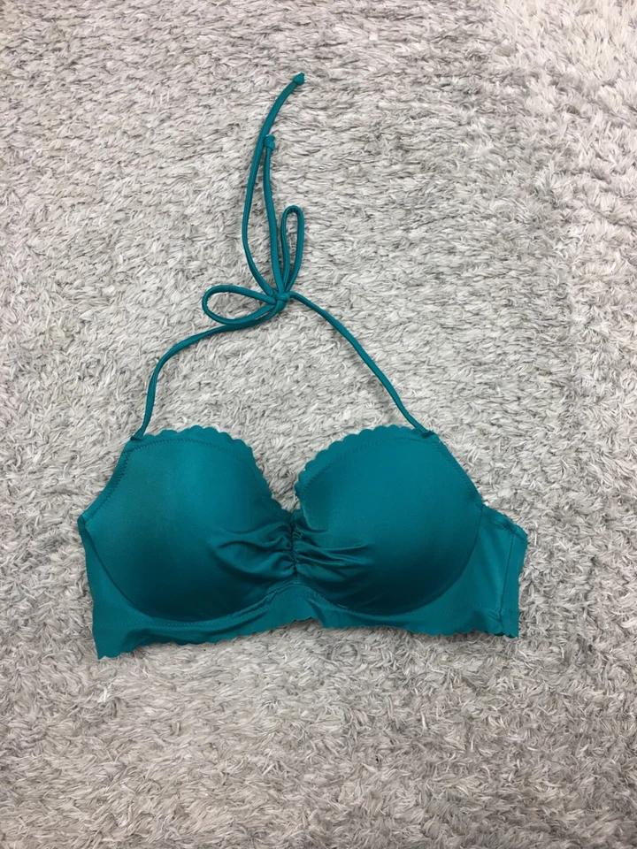 Top de traje de baño Victoria Secret para mujer talla 34C bikini azul verde azulado Foto 3 de 4