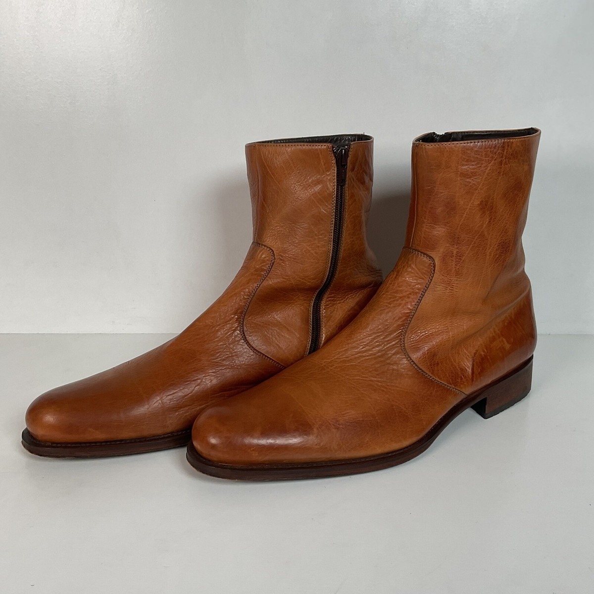 Magnanni ブーツ Magnanni Chelsea Zipper Boots | Golden Brown Calfskin | 12 M | eBay