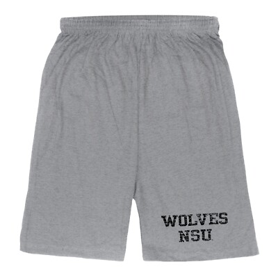 Northern State University Foundation Wolves College Fleece Distressed Shorts