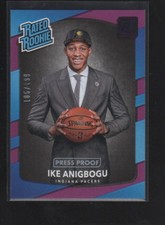 IKE ANIGBOGU 2017-18 PANINI DONRUSS  PURPLE PRESS PROOF RATED ROOKIE #176 / 199