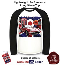 T-shirt Triumph Spitfire, manica lunga, t-shirt Triumph Spitfire, top da uomo, 