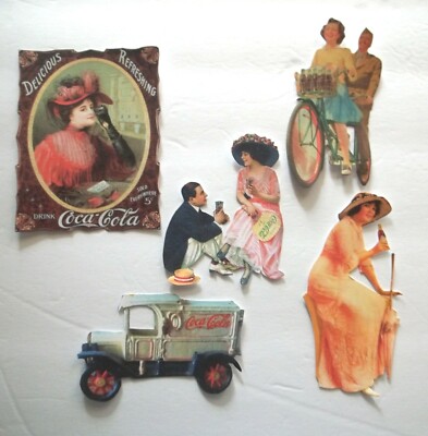 3D UPick Vintage Lady Gent Fan Dancer Coke  Scrapbook Card Making Embellishment