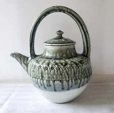 Superb Vintage David LaPierre Boston Studio Art Pottery Teapot - SIGNED