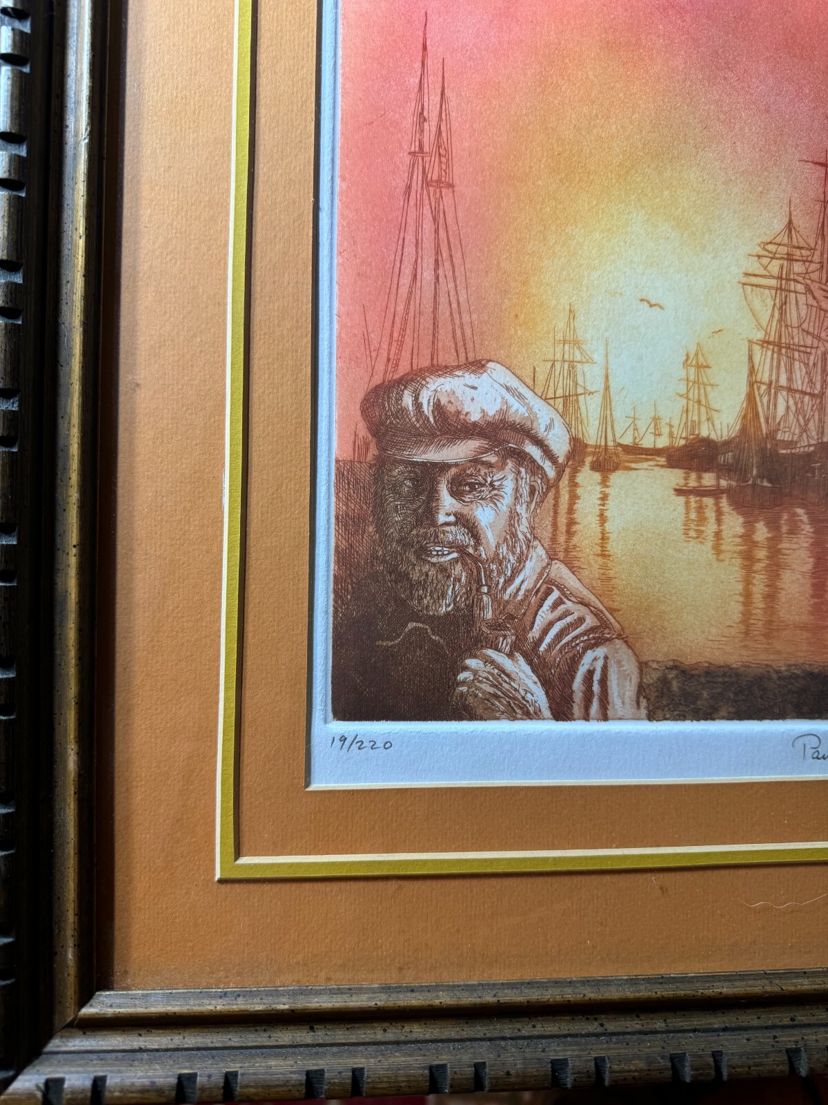 Paul Tappenden (1947 - 2021) "Sailor And Ship" Etching 14/220 - Signed/Framed