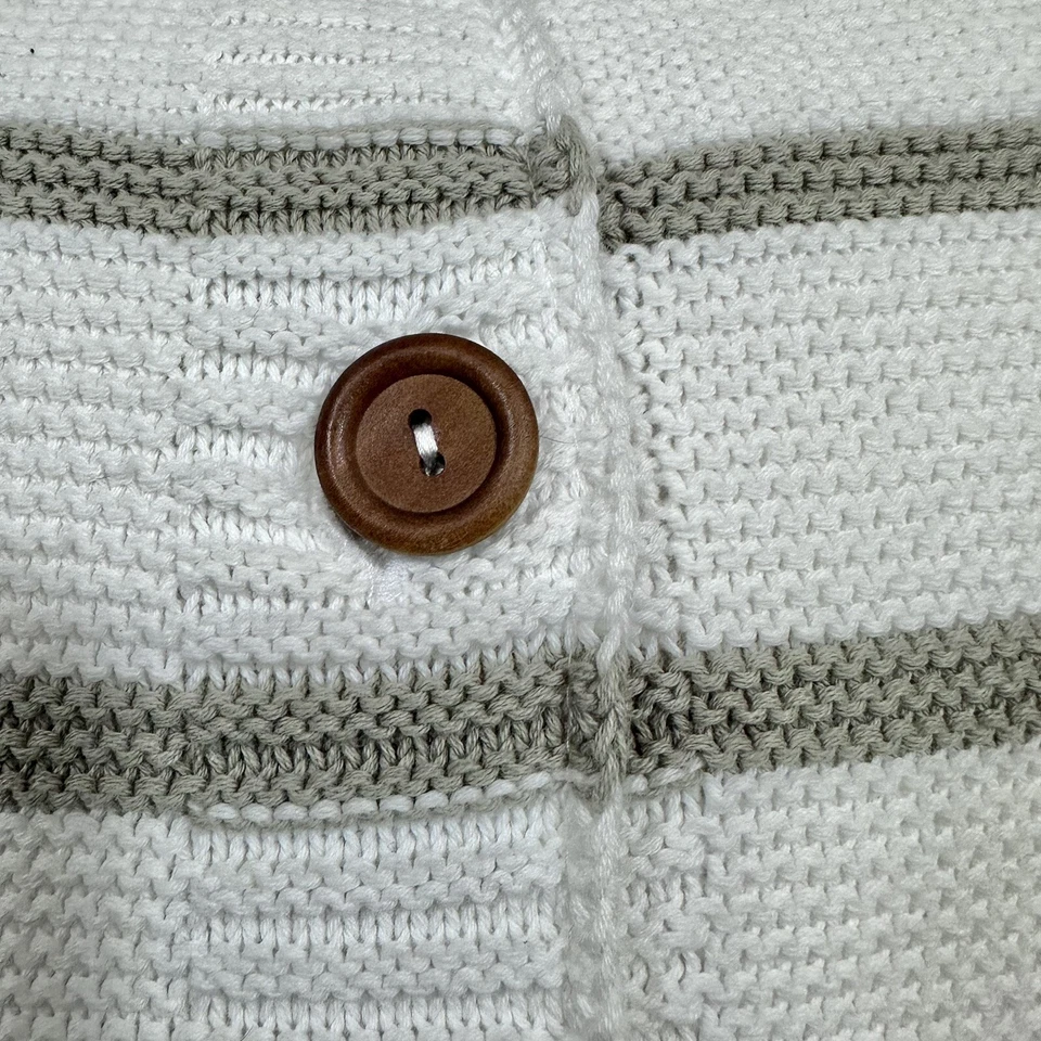 "Almohada de plumas tejida DKNY con botones 20x20"" crema con rayas gris-beige" Foto 2 de 4