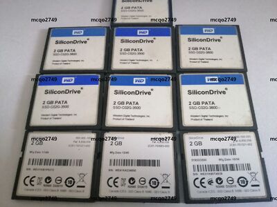 10PCS WD SiliconDrive 2GB PATA CF WD CF Card SSD-C02G-3500/3800