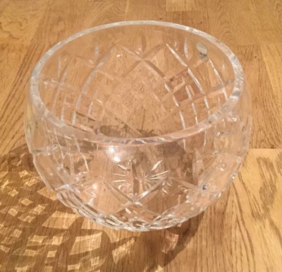 Seltene schöne Waterford Kristall Bonbon Nuss Handarbeit Schale erstaunlicher Zustand