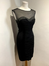 Cache Dress Women's Size 8 10 woven layer Bodycon Woven Mesh Evening Cocktail