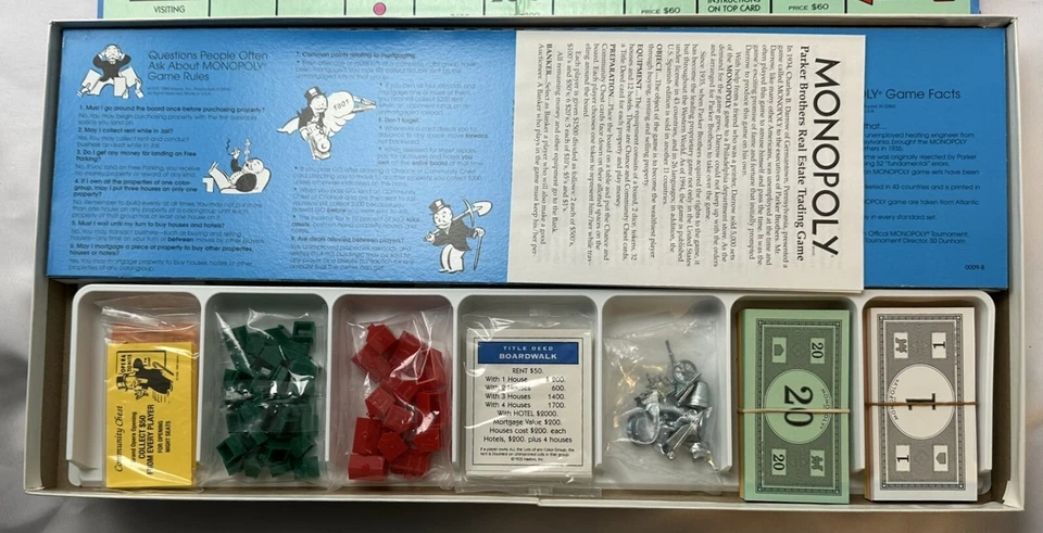 1985 Monopoly Game by Parker Brothers New Old Stock Pieces Sealed FREE SHIPPING - Image 2 of 4