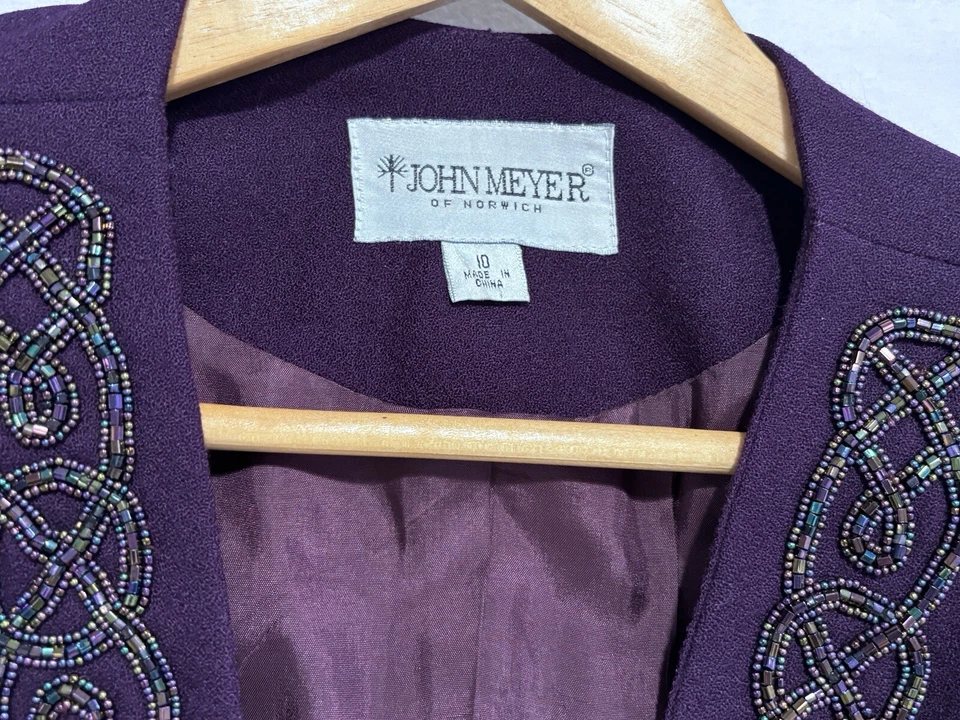 Женский блейзер John Meyer Of Norwich с вышивкой 100% шерсть, размер 10 270GW5B837 - Изображение 4 из 4