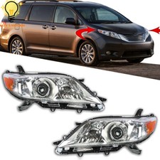 For 2011-2015-20 Toyota Sienna Pair Headlights Headlamps Leftright Replacement