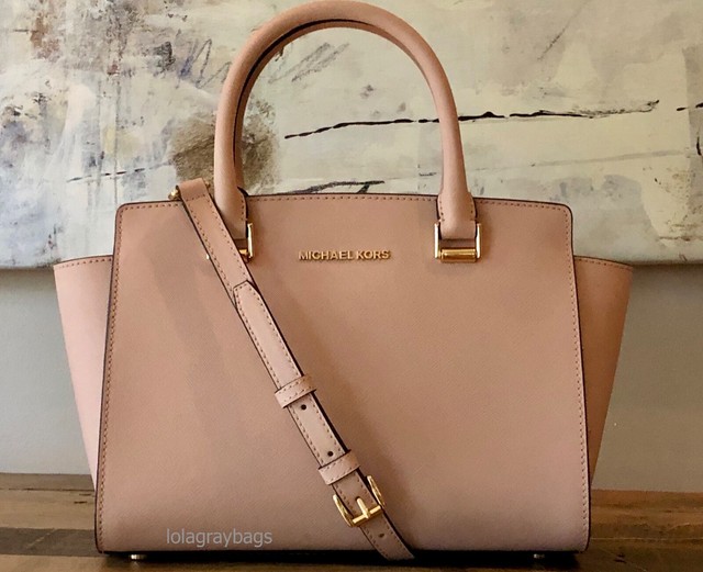 michael kors selma saffiano leather medium satchel