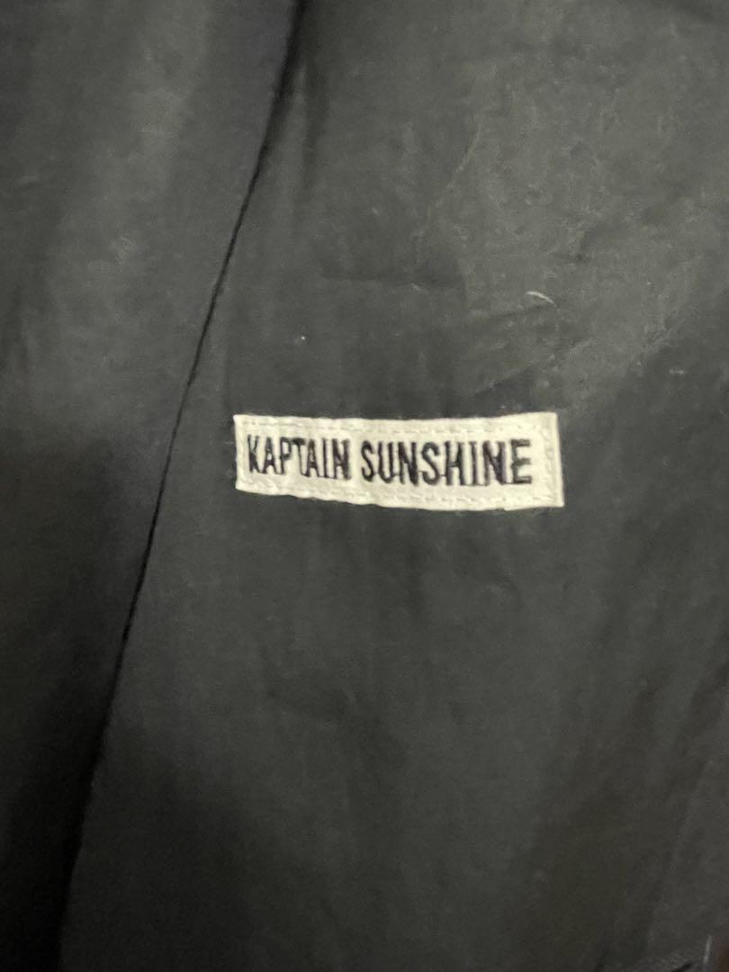 Kaptain Sunshine Walker Coat KS23FCO06 Navy Wool Cotton