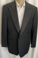 Canali Milano Boyd’s Philidehips black tuxedo, 100% Pure Wood, Peak Lapel