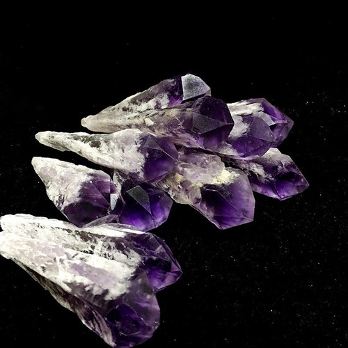 Natural Amethyst Quartz Crystal Cluster Rough Stone Geode Druzy Obelisk Healing - Picture 39 of 48